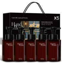 헤트라스 산양유 퍼퓸 버블 핸드워시 515ml 5개 선물세트 ( 플라워샵 호텔우드 런던머스크 라튤립샤워 밤쉘 )