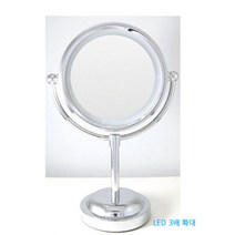 LED 3배 확대거울 확대경 스탠드거울 부모님선물 돋보기, 1개