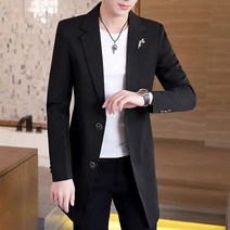 남성 하프 트렌치코트 트렌드 정장 봄가을 YD350