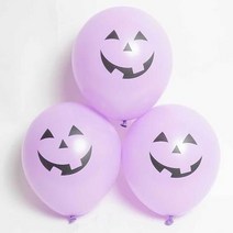 할로윈 인쇄풍선 50EA 펌프킨퍼플, 단품
