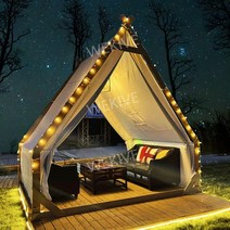 텐트 글램핑 몽골텐트 초대형 돔쉘터 장박 자캠 면, 2. 2X2.5m(베이지색)