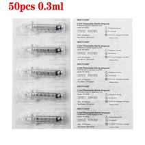 압력 펜 메조테라피 건용 앰플 주름 방지 피부 회춘 0.3ml, 02 50pcs 0.3ml
