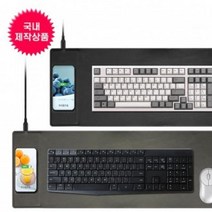 정확도 고속무선충전기 겸용 마우스패드 USB케이블 포함, 그레이