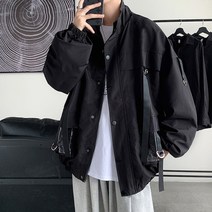 남성 오버 핏 자켓 빅 사이즈 코트 바람막이 용 윈드 브레이커 재킷 청소년 패션 솔리드 캐주얼 의류 2022 봄 가을 재킷 dropshipping