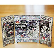 송학 3폭 자개병풍 [소]