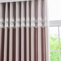 [지나송]세실 암막커튼 대형(440×230cm)+진주장식 볼로프