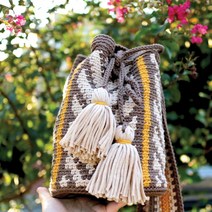 [프롬멜팅]코바늘DIY 모칠라클래식백 와유백 배색가방 뜨개키트 손뜨개패키지 KIT, 올리브