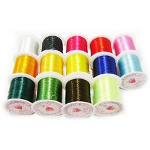 만들기재료/실리콘줄/칼라 스판줄/0.8mm 비즈 공예용/, 검정색