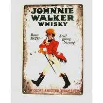 조니 워커 Tin 금속 Sign Bar Wall Art 빈티지 스타일 Ad 위스키 yz