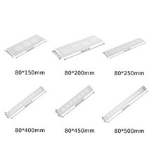환기구 환풍기 커버 부속 주름관 벽 공기 덕트 환기 그릴 찬장 알루미늄 합금 천공 시트, 80x400mm
