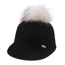 힐크릭 H132 방울FUR 승마모자(2HCHTF1815), BLACK