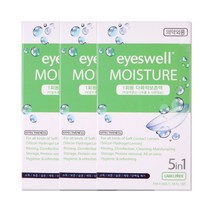 아이스웰 모이스춰 1회용 콘택트렌즈 다목적용액 7mlx5개입, 3개, 7ml