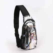 크린룸 제전 PVC 가방 투명 어깨 더블 레이어 핸드백, 투명한, 1개