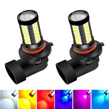 자동차 라이트 2x 자동차 안개등 H11 Led 램프 H7 9005 HB3 HB4 H9 H8 H16 PSX24W P13W 흰색 노란색 아이스, 01 H8, 04 White 6000K