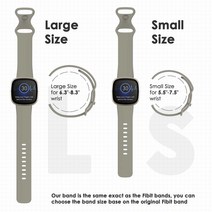 KPYJA 밴드 Fitbit Versa 3Fitbit Senss와 호환 정품보장, Small, Gray