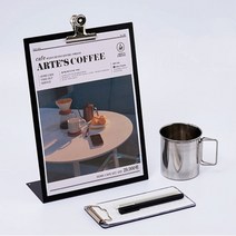 카페 식당 네일샵 스탠딩 메뉴판 테이블 가격표 자석 A4 L자 다용도 인테리어 보드, 흰색(1316)