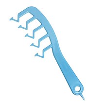 헤어 솜털 빗 스타일 인스턴트 Volumizer 곱슬 스타일링 슬릿 커버 Z 모양 빗질 브러시, [04] Blue