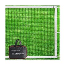 배드민턴 네트 교체용 실내 야외 배구 족구 해변 학교 운동장 20FT x 25FT, White Black