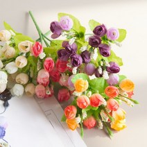 플라워트리 뉴미니장미부쉬 21cm [조화], 오렌지