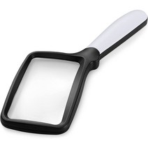 휴대용 돋보기 접이식 독서용 대형 돋보기 3배율 LED/UV, 1개
