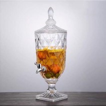 음료 디스펜서 아트웨어 글라스 쥬스 디스팬서 냉수포트 가정용 내열유리 냉장고 물병 워터저그, 3L, B