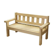 원목 등받이벤치 테라스 카페 등벤치 정원 방부목, 길이 90 너비 50 앉은키 40 쿠션스팟