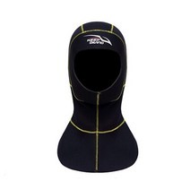 서핑슈트 웻슈트 네오프렌 다이빙 후드 모자 여성 및 남성용 겨울용 스노클링 잠수복 헤드 커버 긴 어깨 스쿠버 검정색 3MM 두께, [02] M, [03] Black Yellow