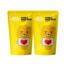 카카오프렌즈 세이프프렌즈 버블 핸드워시 리틀라이언 리필 400ml 2개, 단품