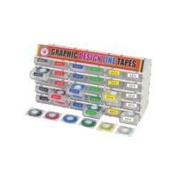 라인 테이프 0.5mm 적색 미술용 건축용 마스킹 커버링