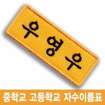 우영우 박은빈 중학교 고등학교 교복 이름표 명찰 드라마 소품, 회색바탕-검정글씨