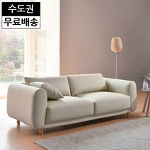 주노 패브릭 3인용 소파 거실 소형 아쿠아 방수 고급 수입 쇼파 쿠션 가구(크림베이지), 블루에코