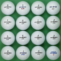 던롭 하이브리드Bb 시리즈혼합 로스트골프공 A+2&3피스 로스트볼 16구 화이트