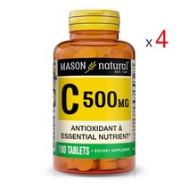 매이슨네츄럴스 비타민 C 500mg 타블렛, 4개, 100정, 100정