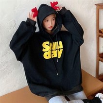 L.ONLINESHOP여성 기모 후드티 맨투맨 겨울 프린트 루즈핏 mdi45 후드티 후드집업 후드코트 힙합패션