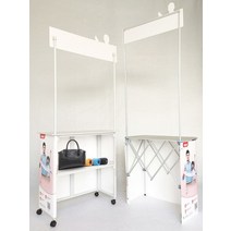 노점 매대 행사 이동식 접이식 판매대 화이트 진열대 테이블 식탁 카트 스탠드 플리마켓, 모든 알루미늄 합금 대형 + 맞춤형 광고