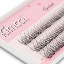 프리미엄 개별 더브테일 속눈썹 확장 120 개 자연 3D 클러스터 전문 메이크업 플레어, C, 0.07mm_8mm