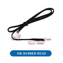 온도센서 40cm 에어컨 온도 센서 5K 10K 15K 20K 50K 100K 튜브 고무 헤드 구리 1 개입, [08] 10K rubber head