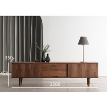 빈티지 원목 TV 슬라이드 진열장 장식장 거실장, 2.1.5m TV 스탠드(월넛)