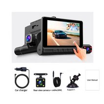 룸미러블랙박스 후방 카메라 자동차 4인치 대시 캠 1080P 3 Dvr 터치 스크린 나이트 1G-센서 비디오 레, 02 B_01 아무도