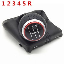 자동차 스타일링 12mm 기어 시프트 노브 게이터 부트 레버 핸들 헤드 방진 커버 audi a4 s4 b8 8k a5 8t q5 8r s line 2007-2015, 1 2 3 4 5 r 빨간색