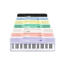 The ONE 스마트 키보드 COLOR 61 조명 키 피아노 키보드 256가지 톤 64가지 폴리포니 내장 LED 및 무료 앱(핑크), 핑크