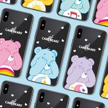C정품 케어베어 빅숨바꼭질 클리어젤리 핸드폰 케이스 갤럭시A30 A40 A50 A90 갤럭시A8 A7 A6 A9프로 J2프로 J6 와이드5 와이드4 A22 버디 퀀텀2