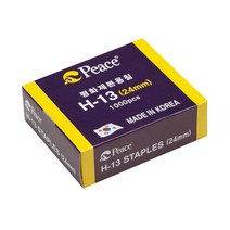 가재울마켓 피스코리아 스테플러침 H-13호 24mm 200매용 430-0934543233ea, 단품, 단품