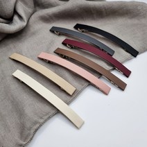 에떼리본 레더일자 자동핀7P세트 인조가죽헤어핀 민자헤어핀 머리핀 헤어핀