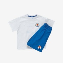 [국내매장판]뉴발란스 키즈 AIR BALLOON 일러스트 반팔티 세트 화이트 NK9YD2402U