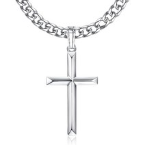 Milacolato 925 스테인리스 스틸 다이아몬드 컷 커브 쿠바 링크 체인 섬세한 마이애미 목걸 Length 26 Inches