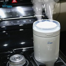 LED 미니가습기 사무실 휴대용 스테인레스 소형가습기 700ml, 아이보리