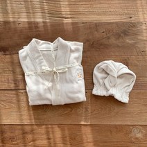 디어딜리 베이비 배쓰 로브 세트 S, 1개, 베이지