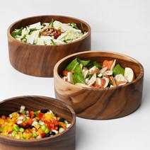 우디 아카시아 원목 우드 다용도볼 샐러드볼 3종1택, 아카시아 다용도 샐러드볼[S]