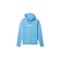 NAPAPIJRI 나파피리 박스 로고 후드 티셔츠 Blue Grotto